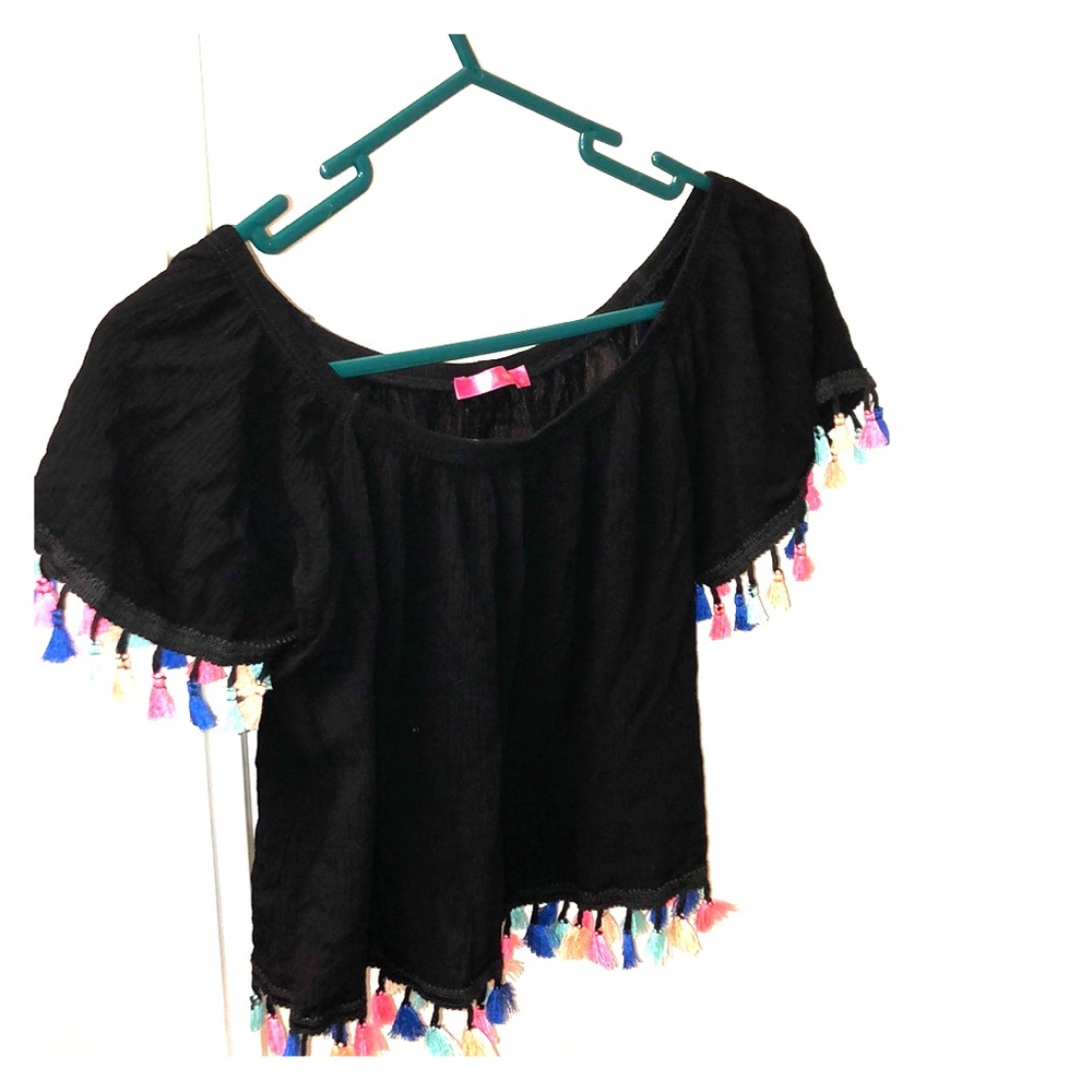 Tassel off the shoulder top